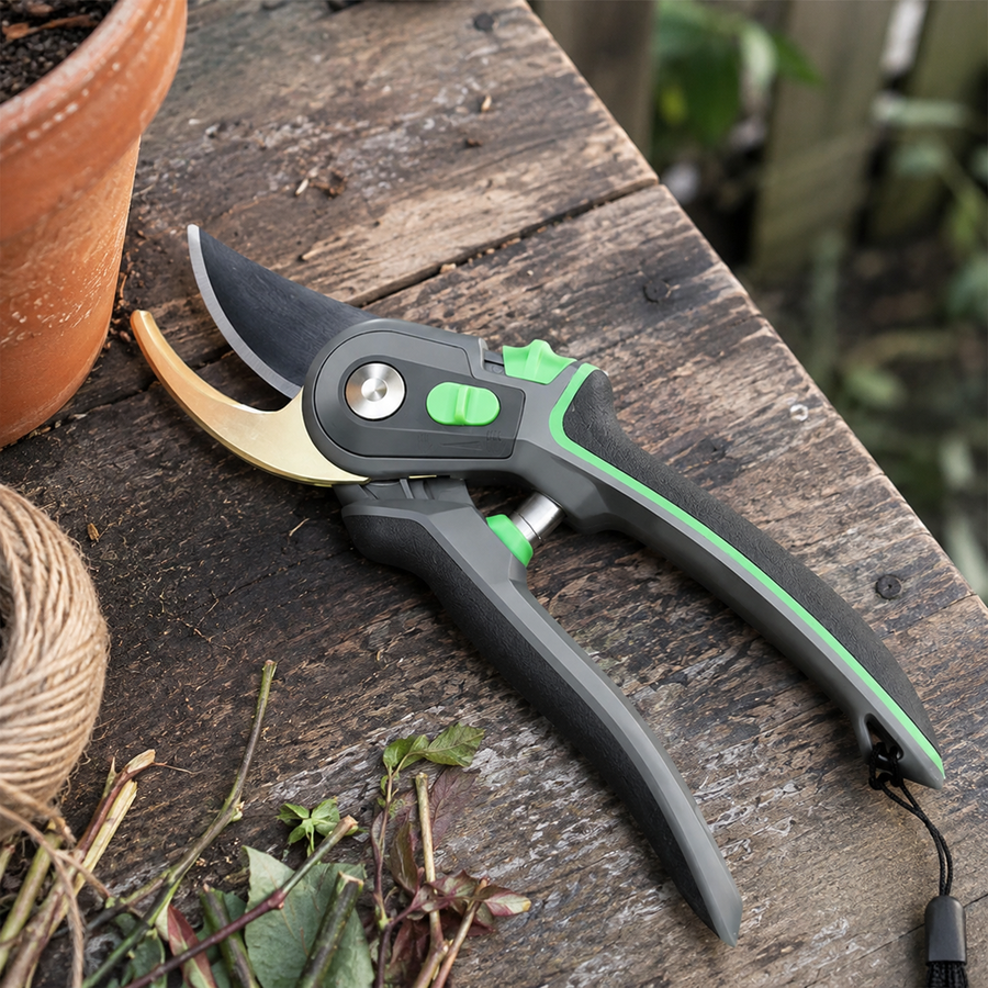 Snap Through Ratchet Pruning Shears