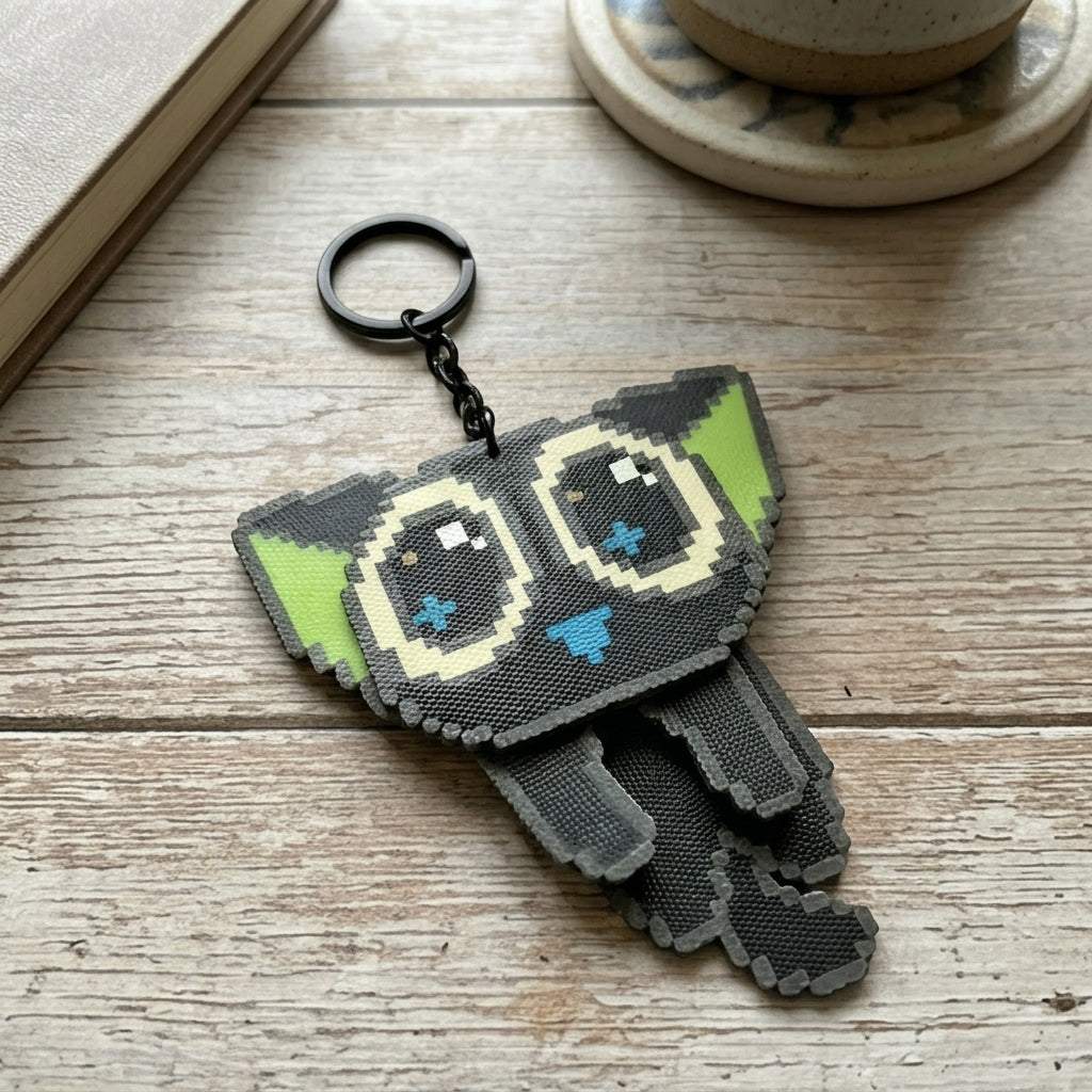 Pixel Art 3D Building Block Keychain - Image 3