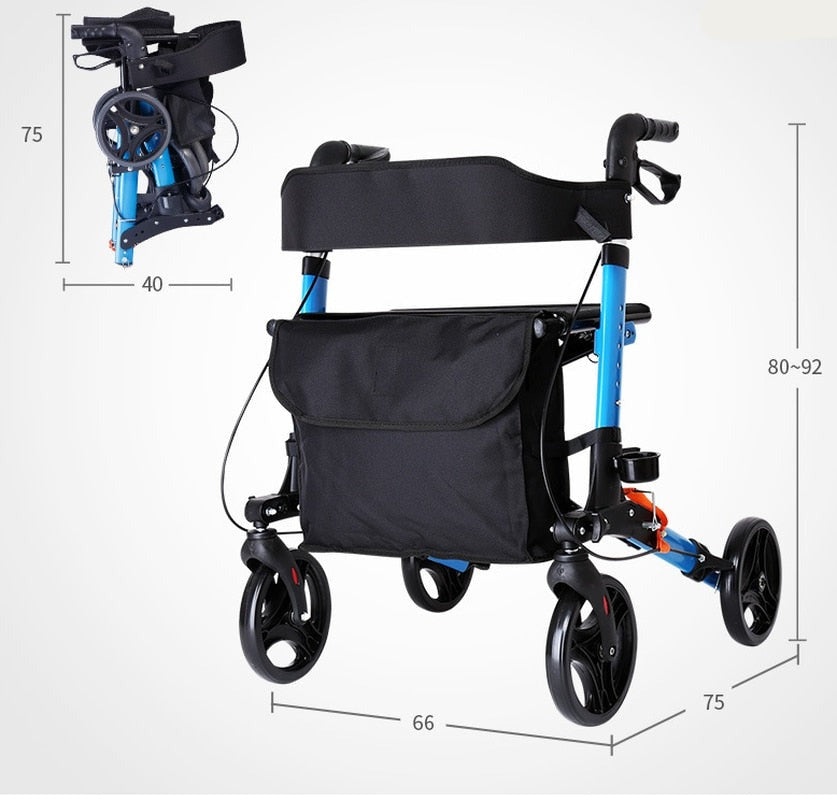Senior Sitter Height Adjustable Foldable Walker - Image 5
