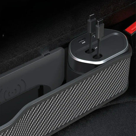 Car Seat Gap Organizer Cup Holder Wireless Charger - Image 0
