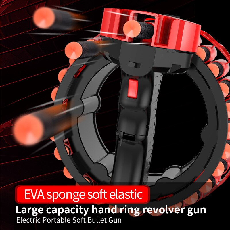 Electric Foam Bullet Firing Ring Gun Toy