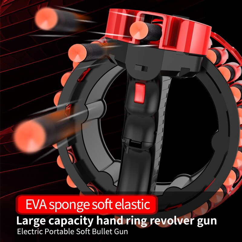 Electric Foam Bullet Firing Ring Gun Toy - Image 3