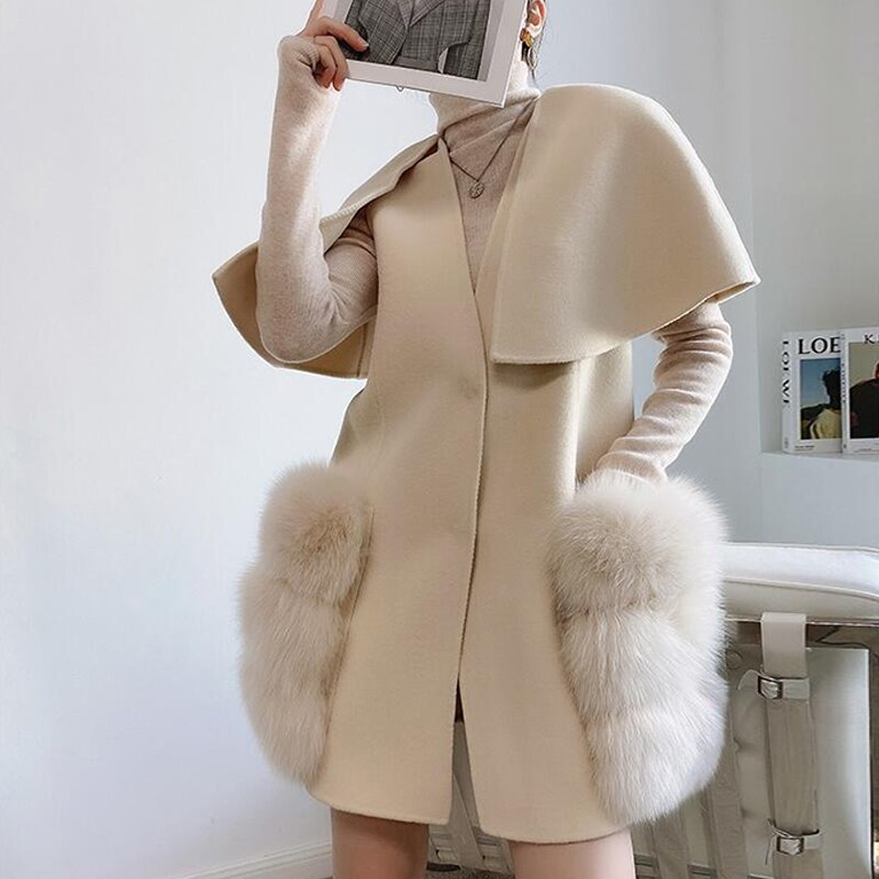 Faux Fur Sleeve Winter Sweater - Image 1