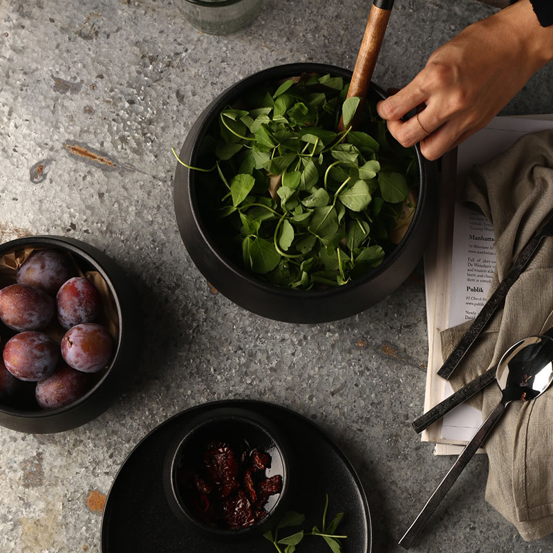 Elegant Matte Black Snack Bowl