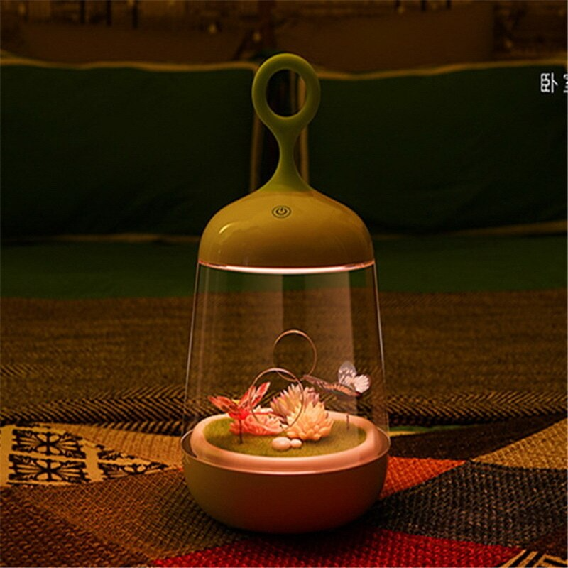 Novelty USB Charging LED Colorful Micro-landscape Plant Light - Image 5