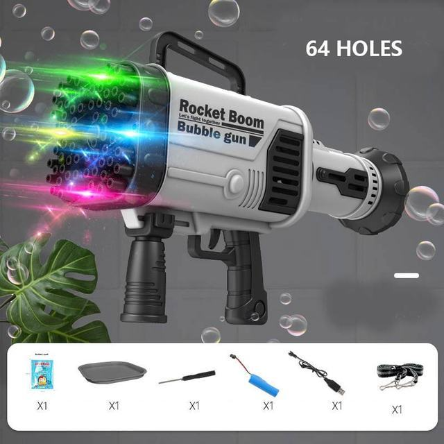 Automatic Flashing Rocket Launcher Bubble Gun - Image 8