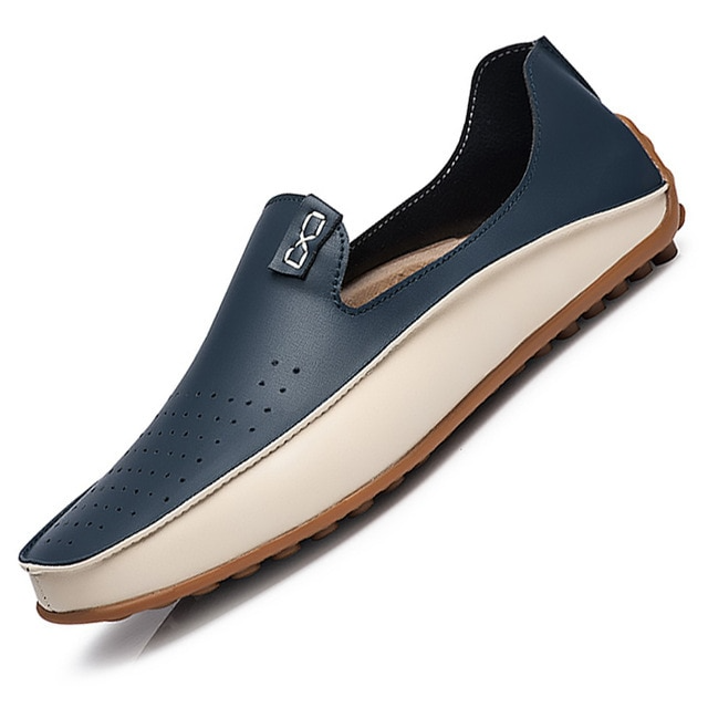 Men Driving Shoes Leather Loafers