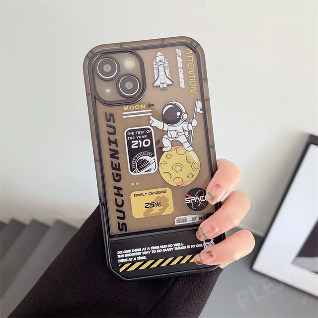 Space Astronaut Invisible Holder iPhone Case - Image 8