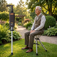 Elderly Foldable Walking Chair Stick - Image 3