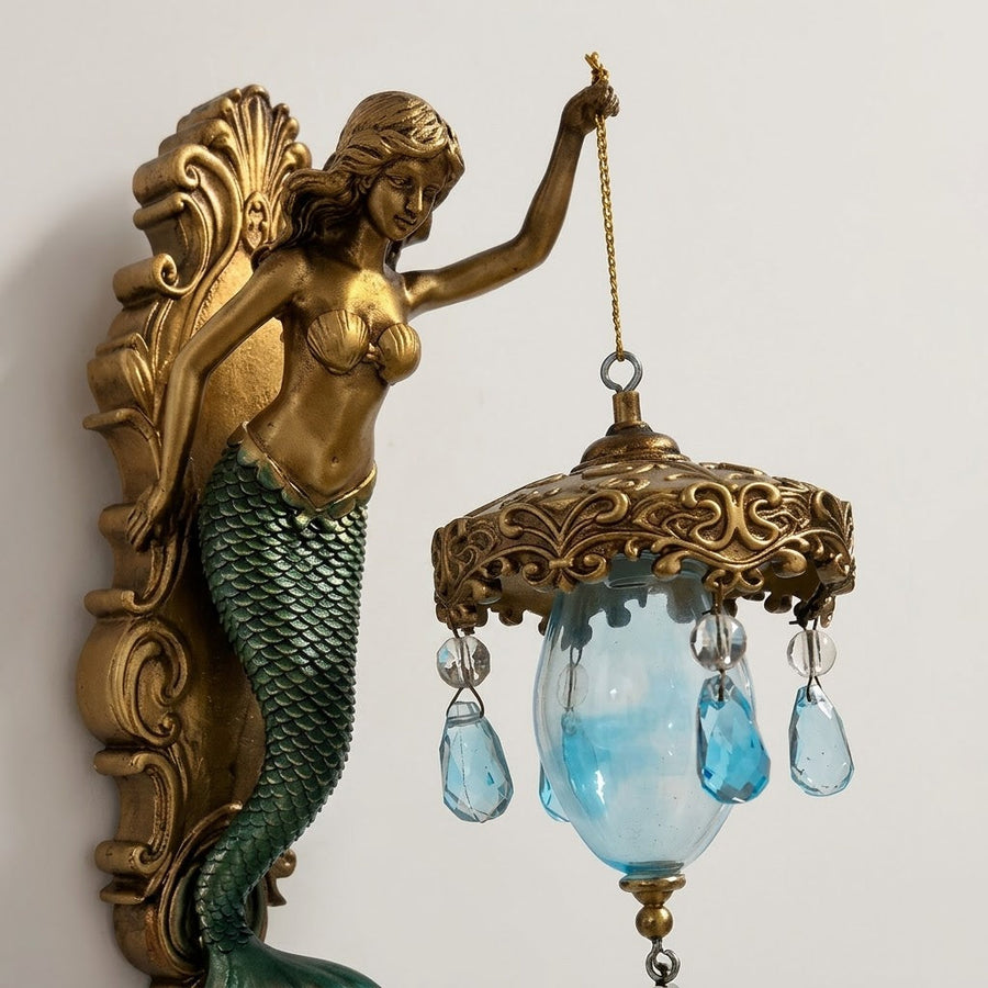 Sea Whisper Vintage Mermaid Themed Wall Lamp Decor - Image 1