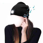 Unisex Bluetooth Speaker Headlamp Beanie Hat