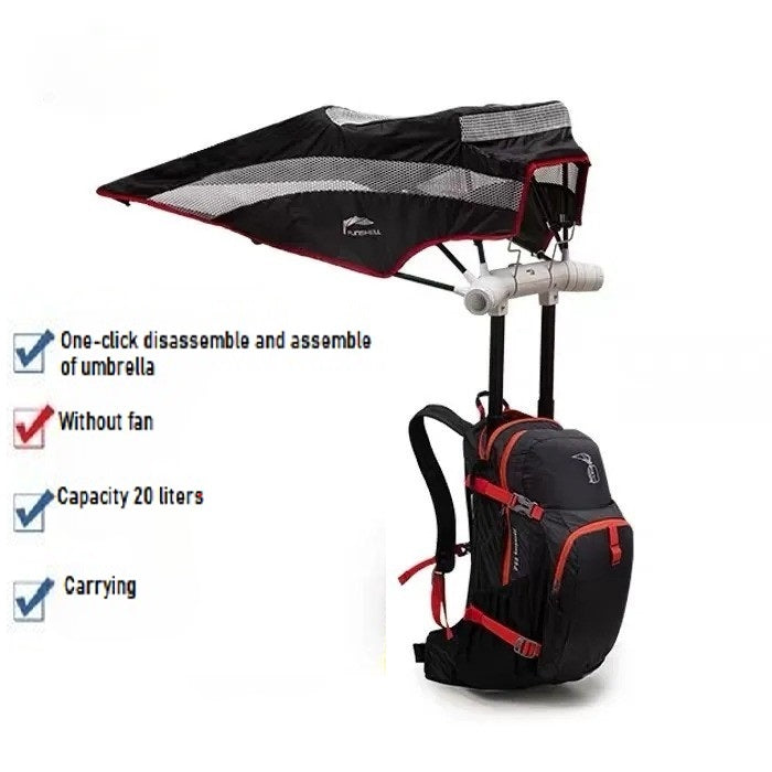 2in1 Built-in Sun Umbrella Backpack - Image 7