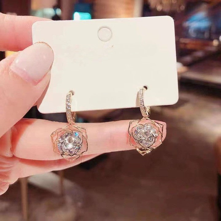 Classy Modern City Rose Zircon Earring - Image 1