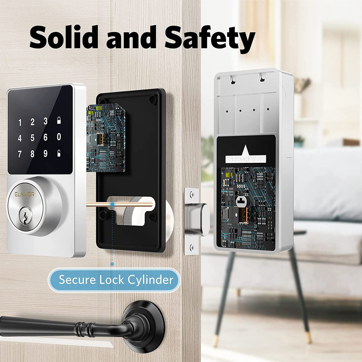 Touchscreen Keyless Smart Shield Entry Door Lock