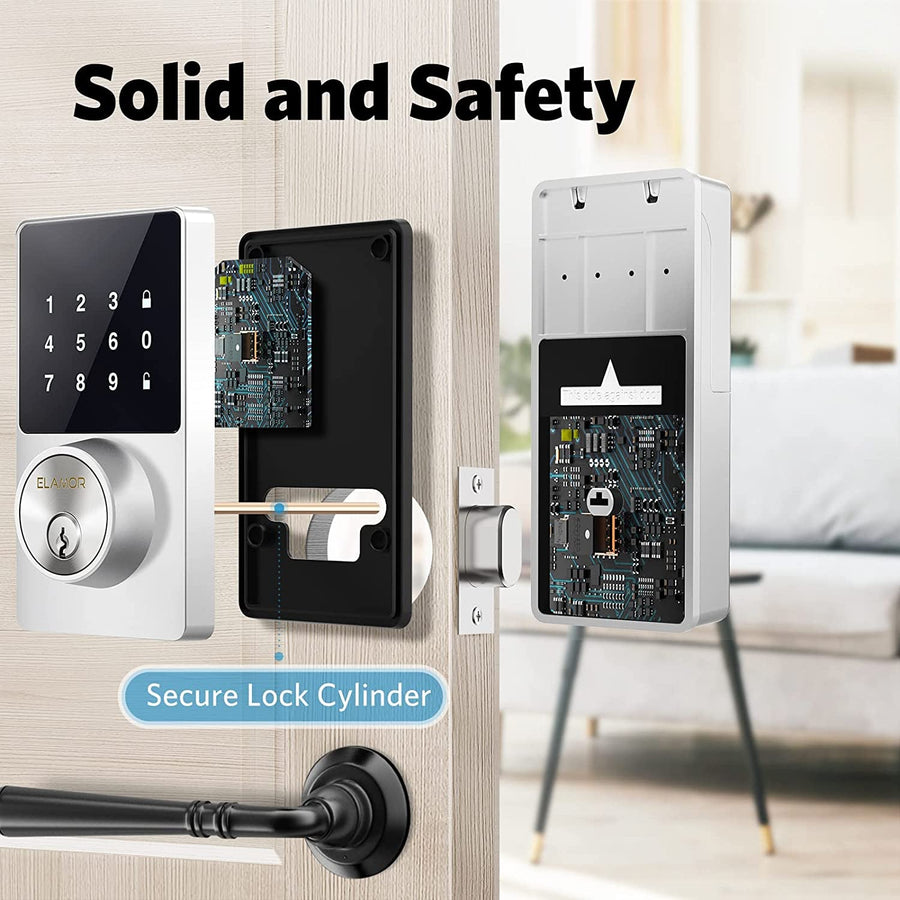 Touchscreen Keyless Smart Shield Entry Door Lock - Image 1