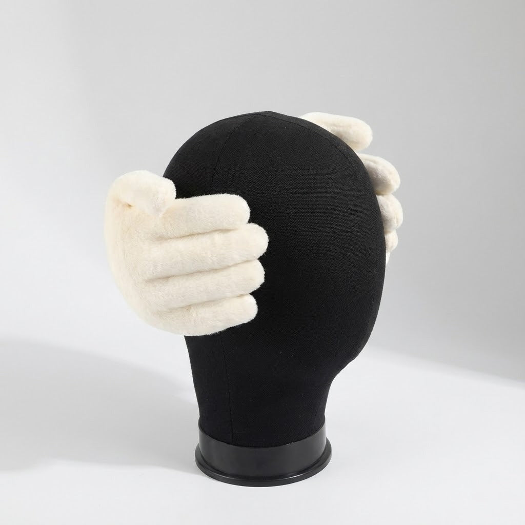 Hand Shape Plush Winter Earmuff - Image 5