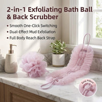 Dual Texture Stretchable Shower Back Scrubber - Image 3
