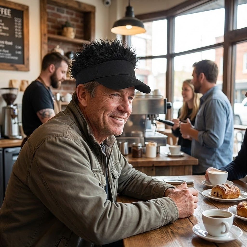 Hip-Hop Fake Hair Baseball Hat - Image 4