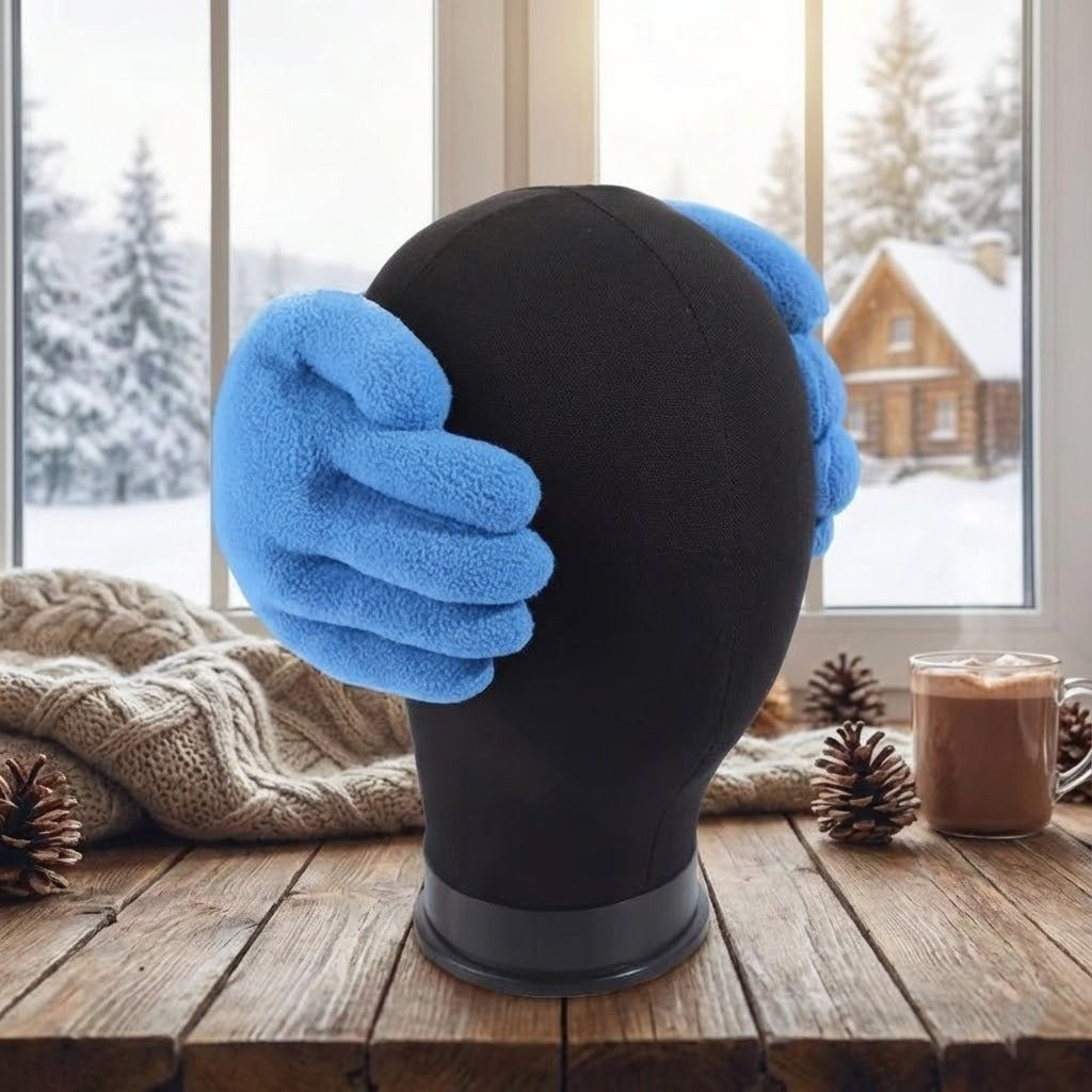 Hand Shape Plush Winter Earmuff - Image 8