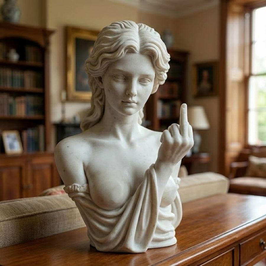 Roman Bust Middle Finger Home Decor - Image 2