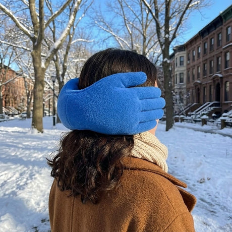 Hand Shape Plush Winter Earmuff - Image 0