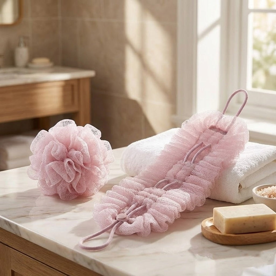 Dual Texture Stretchable Shower Back Scrubber - Image 0