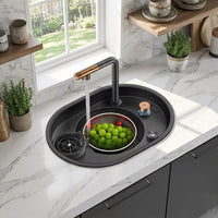 OrbitWash Oval Hidden Cup Wash Island Sink - Image 6