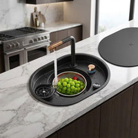 OrbitWash Oval Hidden Cup Wash Island Sink - Image 0