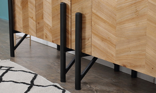 Nordic Elegant Side Entrance Wood Cabinet - Image 8