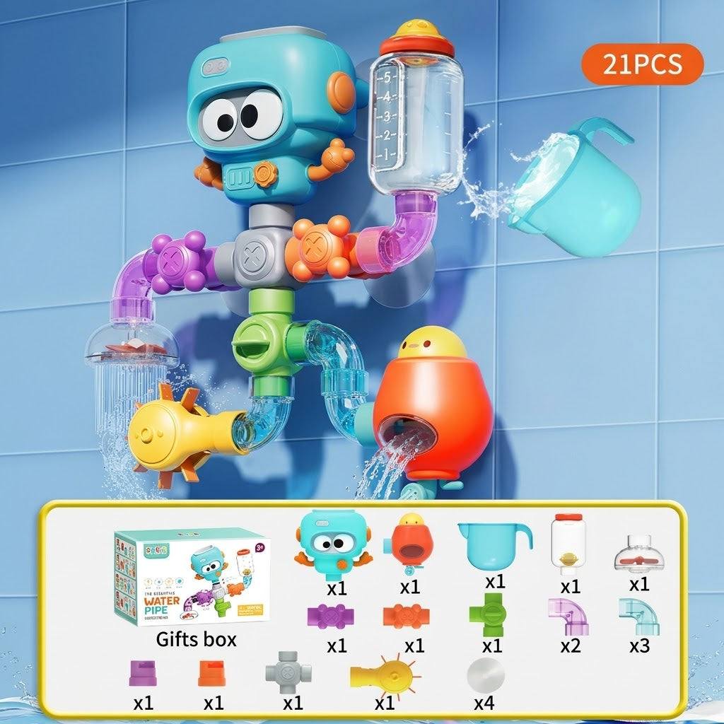 Little Plumber Toddler Waterworks Bath Toy Set - Image 7