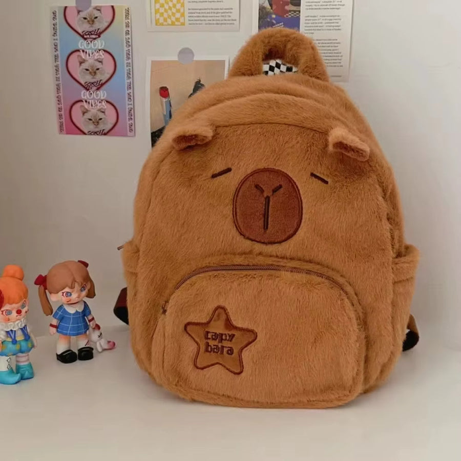Capybara Cute Plush Kids Backpack - Image 5