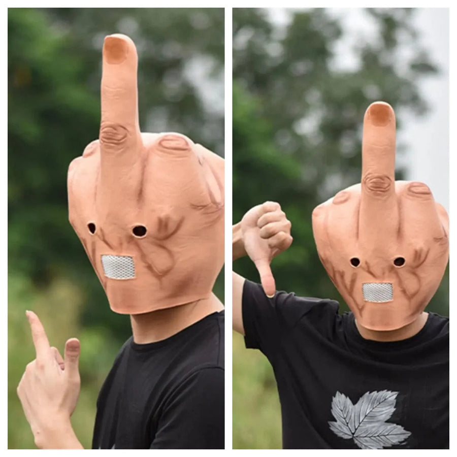 Giant Middle Finger Funny Mask - Image 3