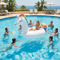 6 Person Huge Unicorn Pool Float Inflatable Giant Unicorn Swimming Pool Island - Image 1