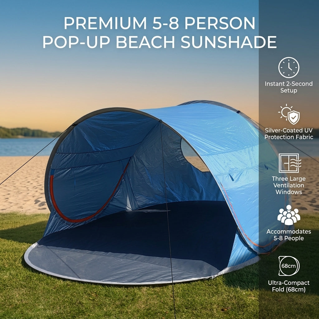 Pop-Up Instant Sun Shade Beach Tent - Image 2