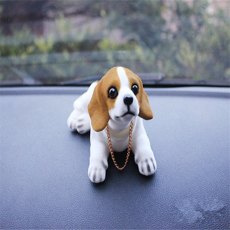 Cute Head Shaking Dogs Car Decor