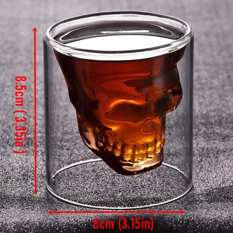 3D Skull Head Double Drinking Glass - Image 6