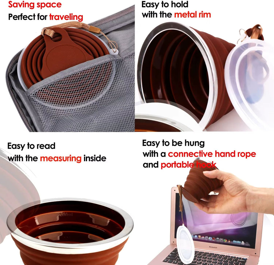 Foldable Easy Silicone Travel Mug - Image 3