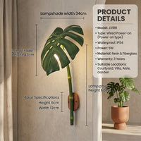 Tea Garden Outdoor Bionic Bamboo Wall Sconce Lamp - Image 3