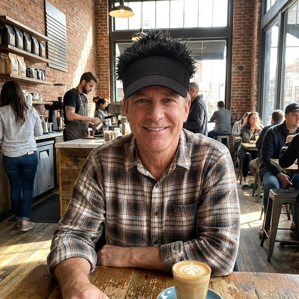 Hip-Hop Fake Hair Baseball Hat - Image 1