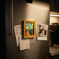 Cat on Canvas Mini Frame Fridge Magnet - Image 3