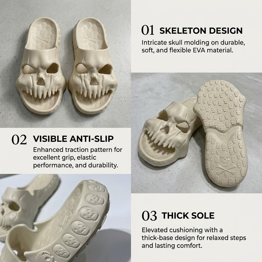 Bone Walk Skull Slide Sandals