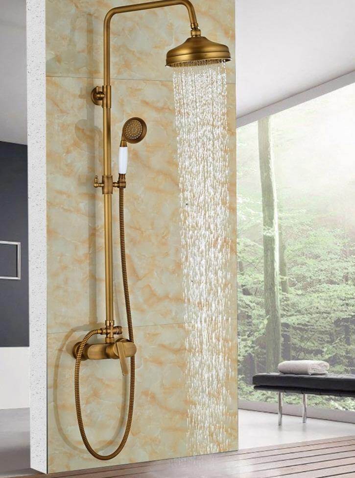 Elegant Luxury Antique Rainfall Bathroom Shower Set