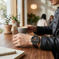 Time Capsule Rotating Calendar Engine Dial Watch - Image 1