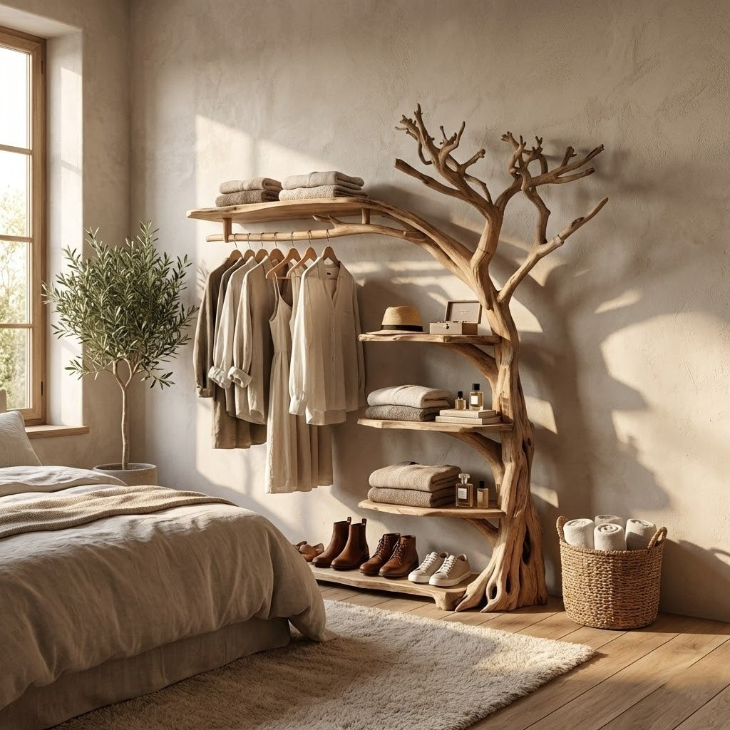Sculptural Tree Branch Wardrobe Display Storage Rack - Image 5