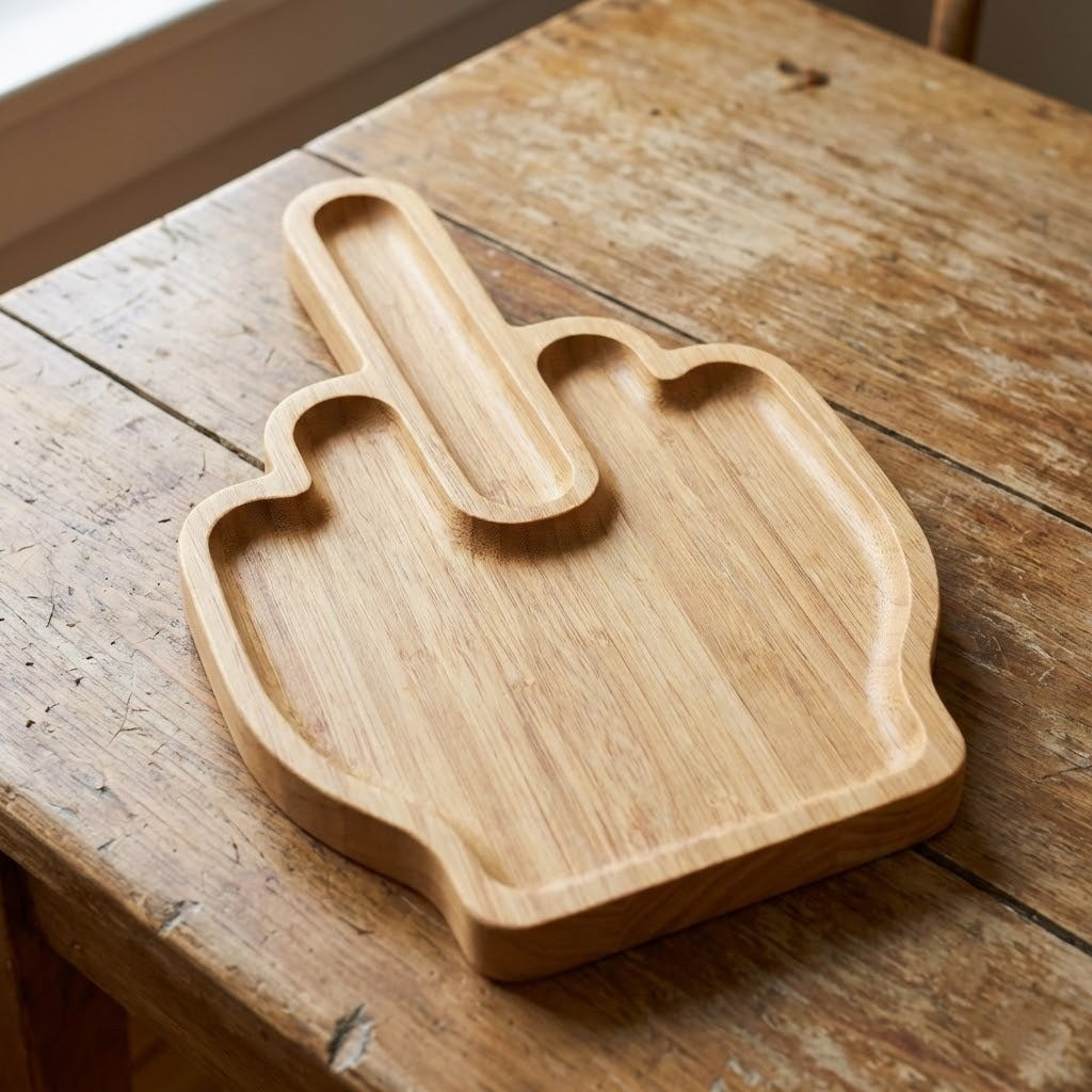 Middle Finger Charcuterie Serving Board Platter - Image 3