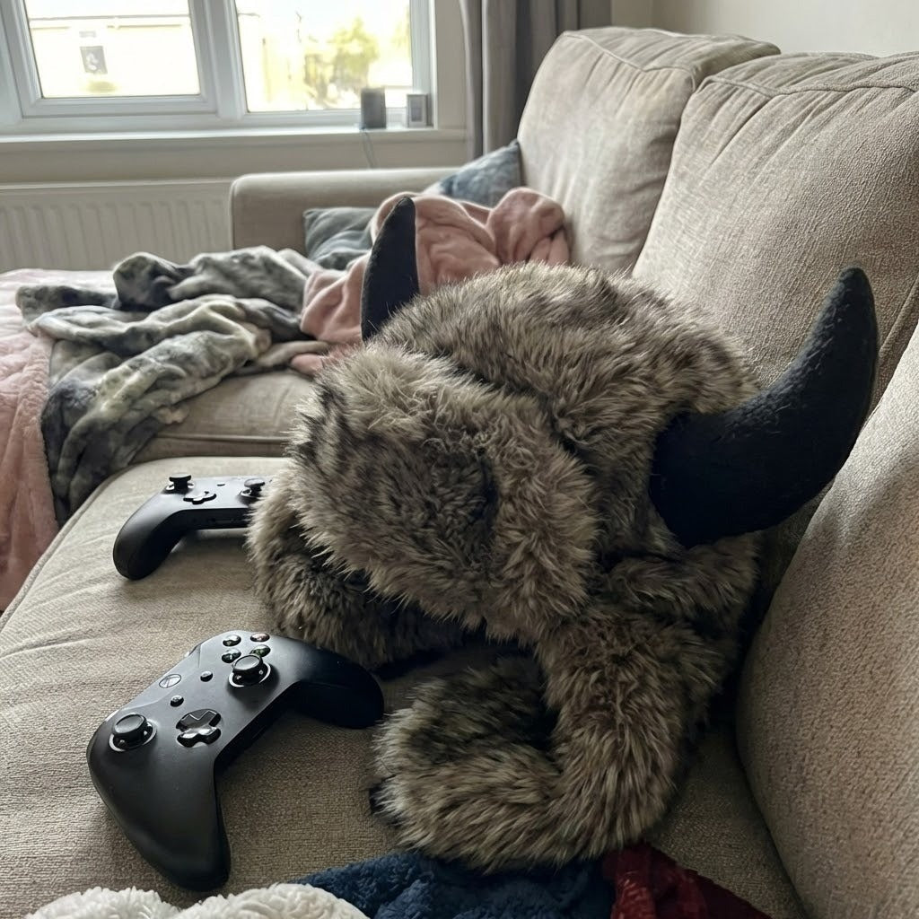 Viking Horn Fur Winter Trapper Hat - Image 3