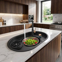 OrbitWash Oval Hidden Cup Wash Island Sink - Image 1