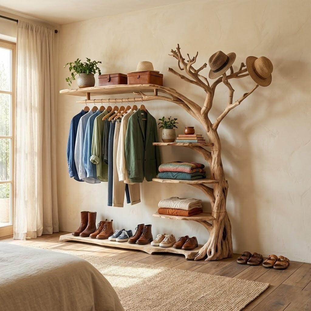 Sculptural Tree Branch Wardrobe Display Storage Rack - Image 2