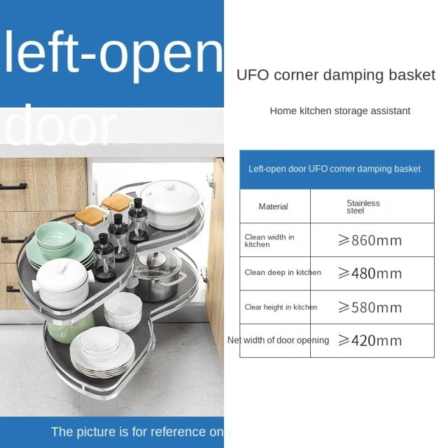 Stainless Steel Flying Corner Kitchen Cabinet - Image 11