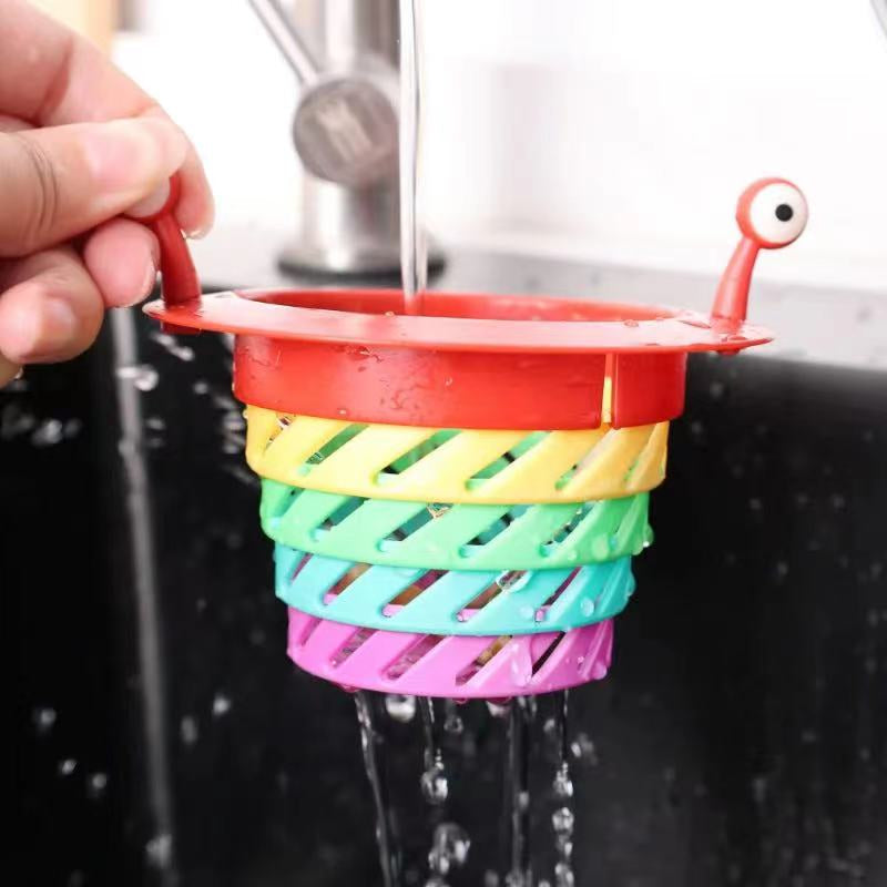 Little Monster Colorful Foldable Sink Strainer Basket